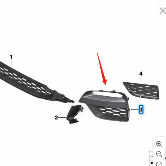 Рамка противотуманной фары переднего бампера BMW X3 G08 51118092757/51118092758