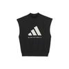 Chapter 03 Sleeveless High-Neck Sweatshirt with Logo Print Unisex Tops Black IN4247