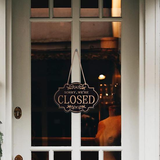 Rustic Business Sign Wooden Open And Closed Sign Double Sided