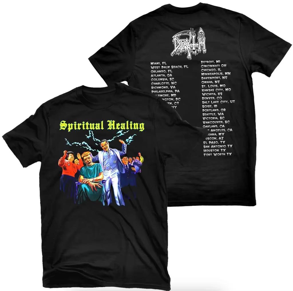 Смешная футболка с принтом Death Metal для мужчин и женщин, летняя хлопковая футболка с логотипом группы, короткий рукав, женская одежда