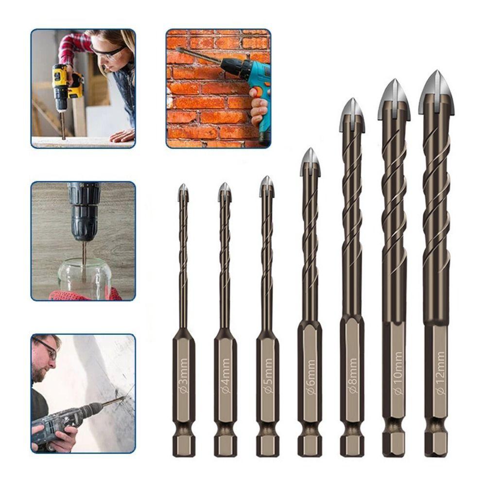 Four-Edged Cross Tile Drill Bits Set Anti Slip Hex Shank Hole Opener  Woodworker