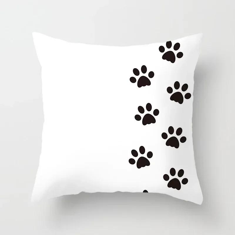 Lovely Cartoon Black Cat Cushion Cover Pillow Cover Sofa Car Home Decoration Room Decoration 45*45cm