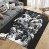 Real Madrid Players Flannel Printed Carpet, Home Sofa Decoration for Living Room & Bedroom, Non‑Slip Play Flannel Floor Mat for Game Room