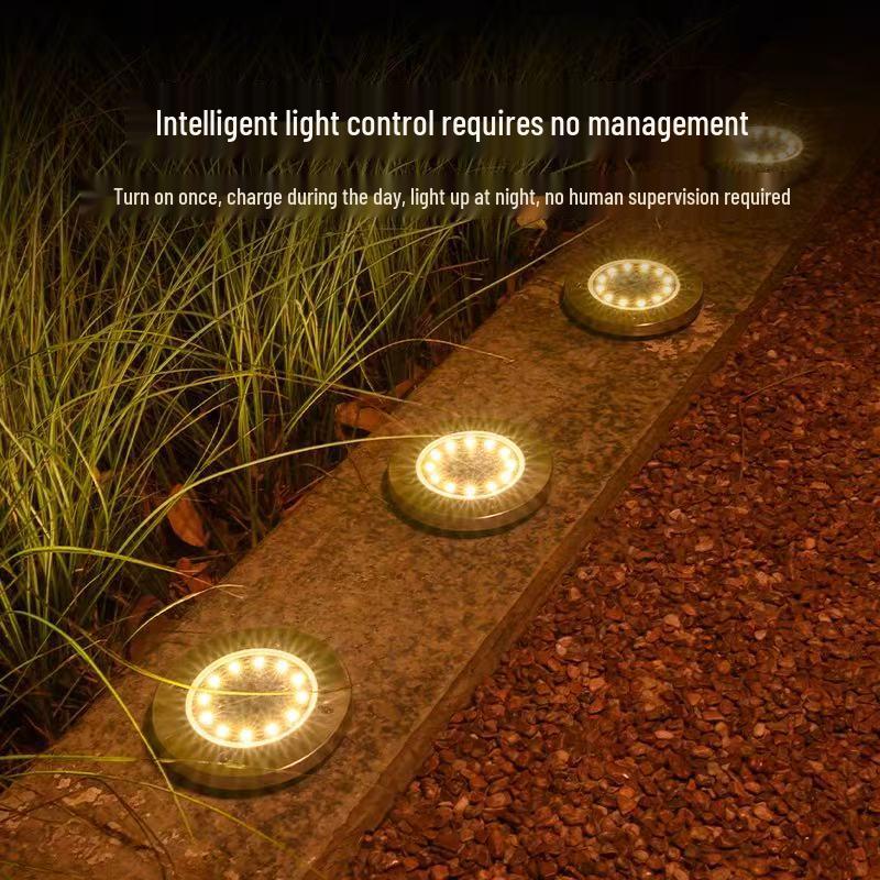 Водонепроницаемые светодиодные газонные фонари на солнечной батарее для наружного украшения - Сверхяркие