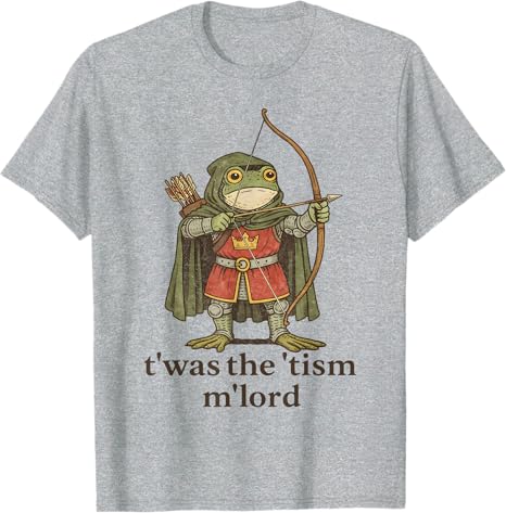 TWAS The Tism M Lord Frog Футболка Awareness Autism Twas The Tism MLord Frog Волшебник Tism Саркастическая Шутка Эстетичное Высказывание Футболка