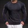 New Quick-dry Ice Silk Long-sleeved T-shirt Men's Casual Sports Elastic Fitness Outdoor T-shirt Top
