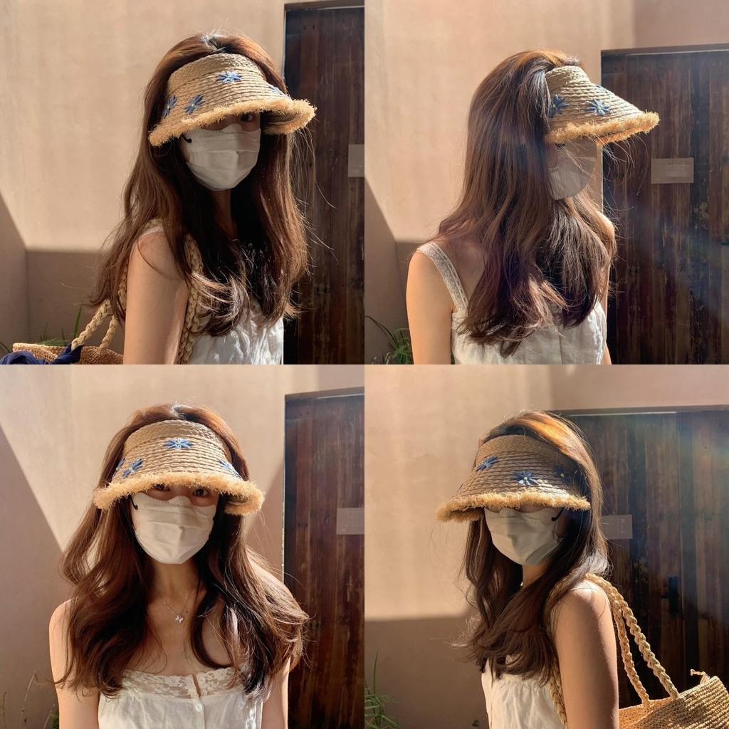 Straw Sunscreen Cap Hat Lightweight Headband Style Breathable Protection Uv