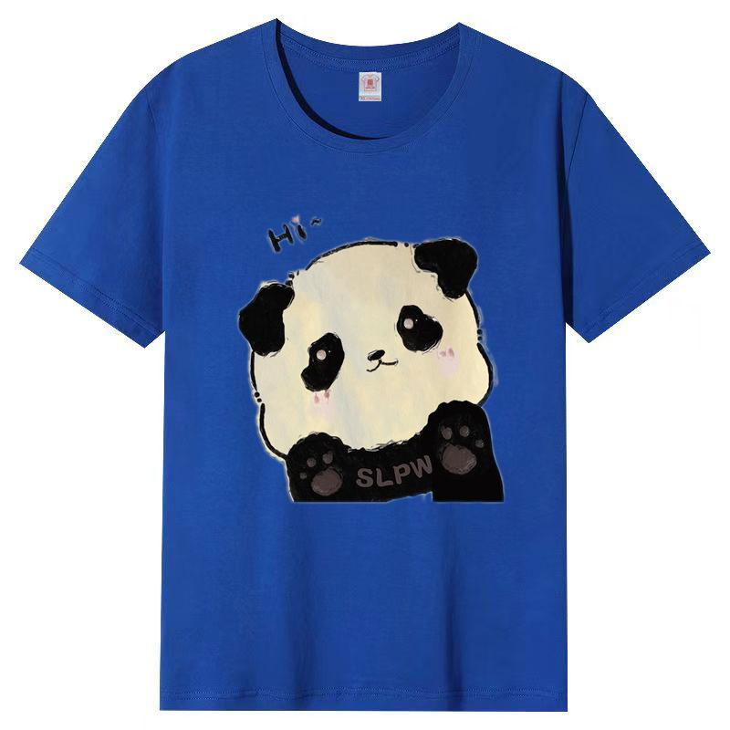Summer Ladies Cute Cat Printed Cotton Breathable Style T-Shirt Short Sleeve
