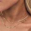 Gold Box Necklace for Women Choker 316L Stainless Steel Necklace Chain Simple Clavicle Chain Necklace Women Jewelry