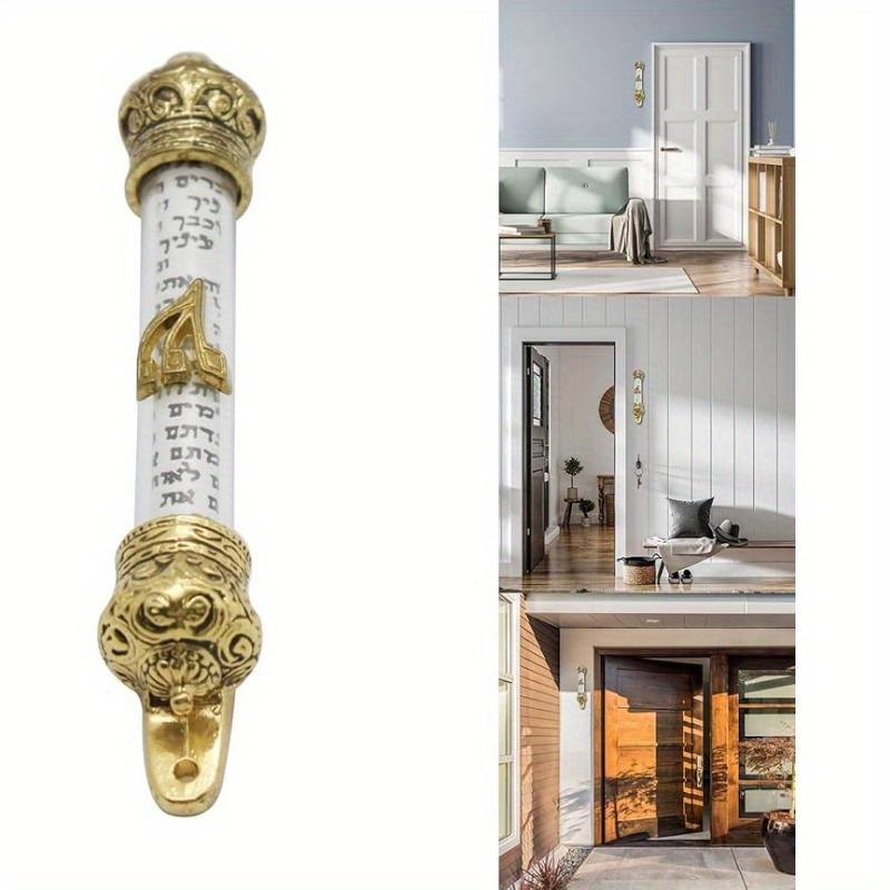 Металлическая мезуза для двери, еврейский подарок с религиозным свитком, подходит для дома, иудаики, свадеб и использования на открытом воздухе.