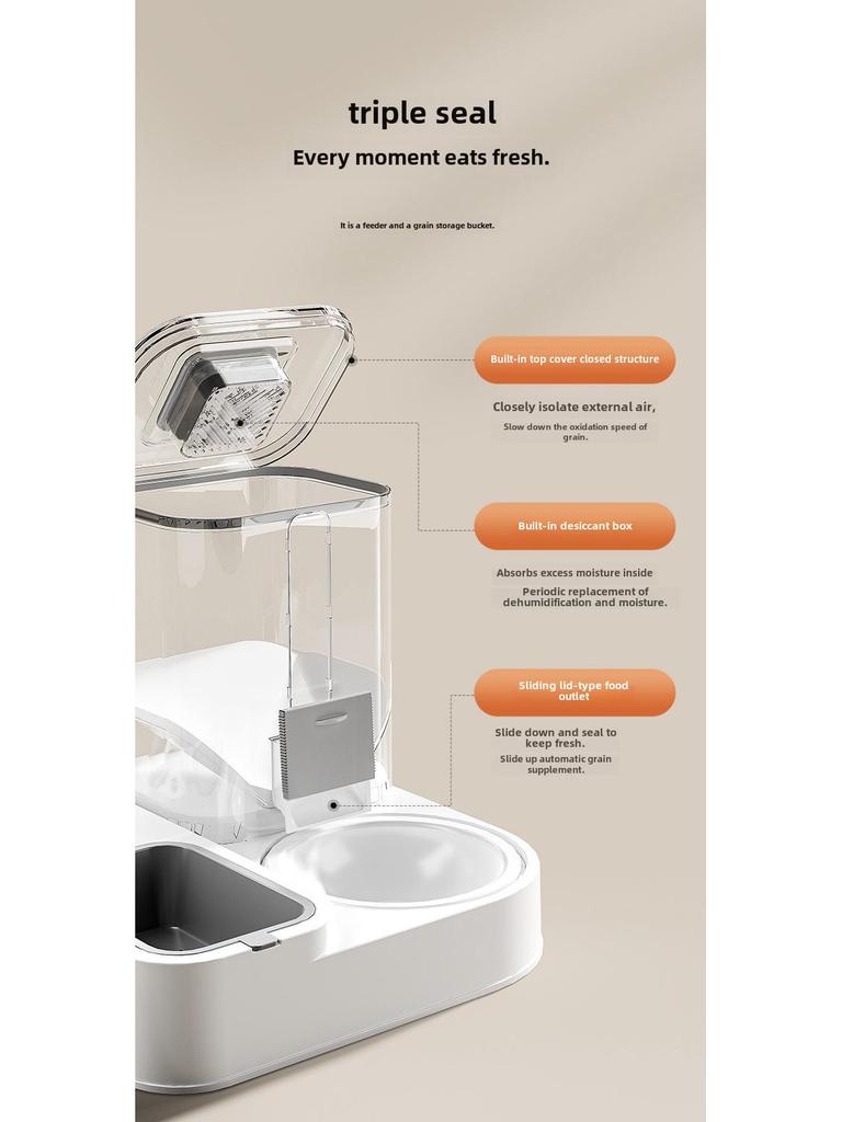 Автоматическая кормушка и поилка для домашних животных с двумя мисками для кошек и собак