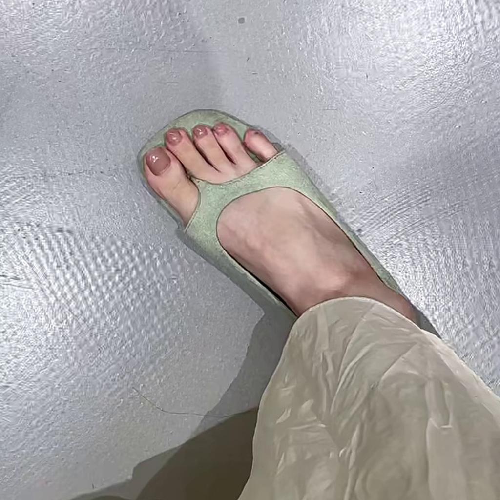 Внутренние сандалии на платформе с открытым носком, универсальные крутые шлепанцы, женские шлепанцы