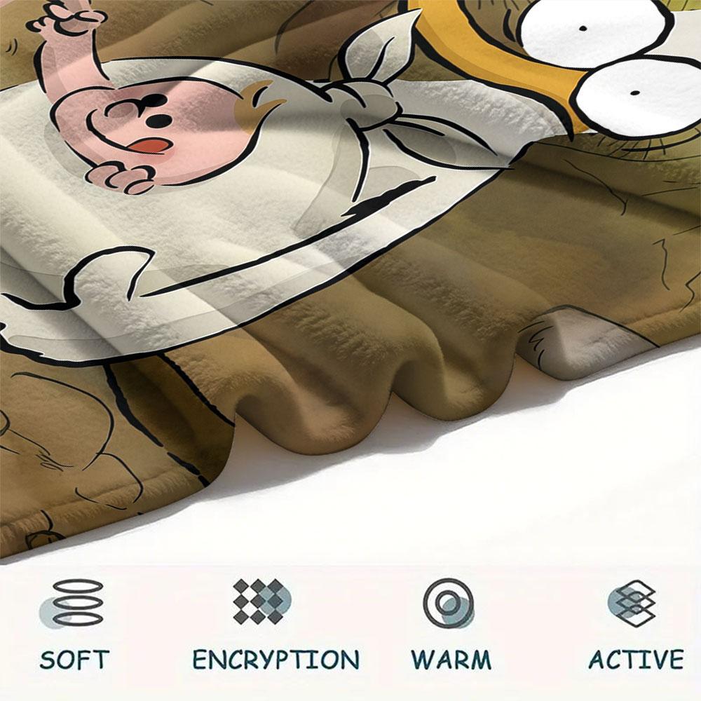 1PC Big Bad Fox Blanket, High quality Comfortable for All Seasons, Home Decor, Warmth and Comfort