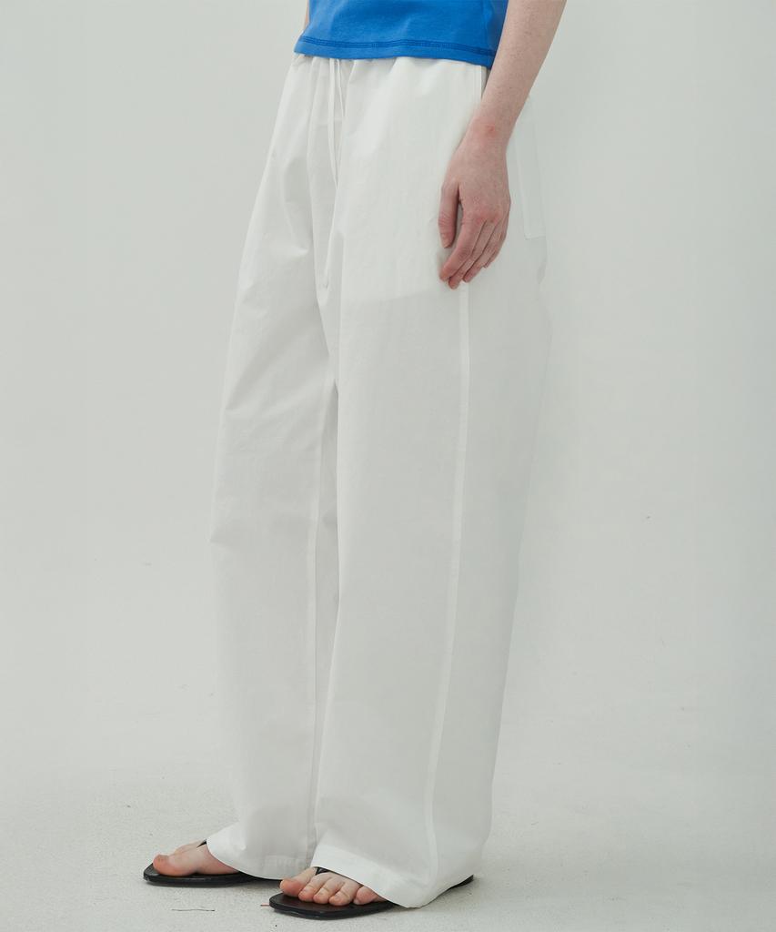 MOTT Relax Band Loose Pants - White