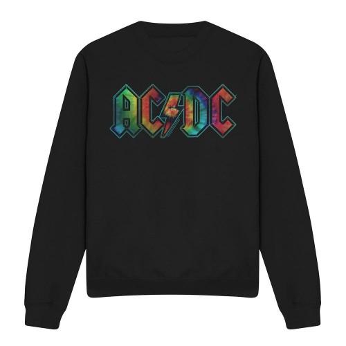 AC/DC Unisex Adult Tie Dye Logo Sweatshirt