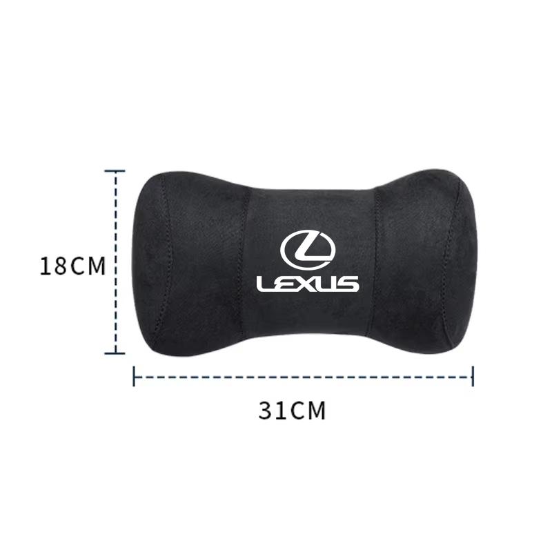 2026 Hot Interior Stickers Lexus Car Seat Suede Memory Cotton Neck Pillow Headrest For Lexus LS LC RZ RX330 IS250 Ct200h ES300h