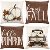 Pumpkin Pillow Cover Autumn Harvest Series Letter Linen Printed Cushion Cover Sofa Pillow