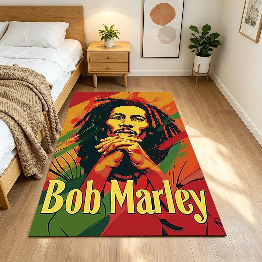 Bob Marley Floor Mat Perfect for Dining Room Dormitory Playrooms Outdoor Anti-slip Rug Office home decor Birthday/Christmas Gift