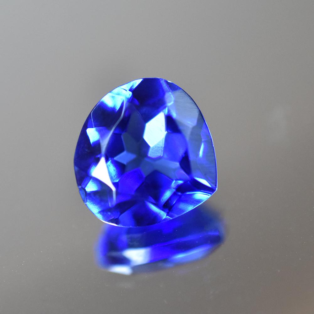 NATURAL Blue Sapphire UNIQUE 10x11mm Pear Shape CERTIFIED Loose Gemstone