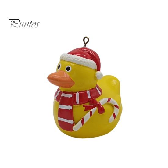 Рождественская подвесная утка, украшение для дома и улицы, рождественская елка, шарф из рогов лося, желтая утка, украшение из смолы, кулон, праздничный подарок
