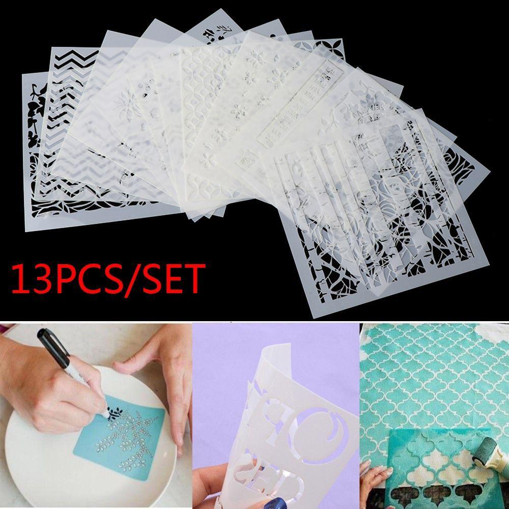 13 шт./набор новых бумажных карточек, штампов, тисненых шаблонов, трафаретов для скрапбукинга, настенной живописи