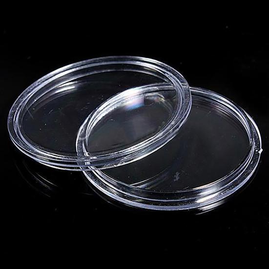 Прозрачные капсулы размером от 18 мм до 50 мм для монет. 10 штук