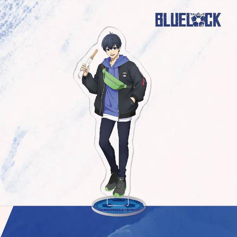 Модель подставки с синим замком, брелок для ключей Isagi Yoichi Bachira Meguru Kira Ryosuke Chigiri Hyoma, украшение для стоящего знака