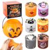 Halloween Bucket Children's Portable Candy Jar Slime Realm Fun Set Toy,Stress Relief Squeezing Toys 15ml