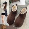 Fashion Women Snow Boots Platform Fur Warm Flats Suede Cotton Shoes Trend Winter Outdoor Casual Brand Flats Cozy Sleeve Platform Shoes