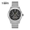 [Ticento]Мужские автоматические металлические часы TS50091BS, корейские роскошные часы