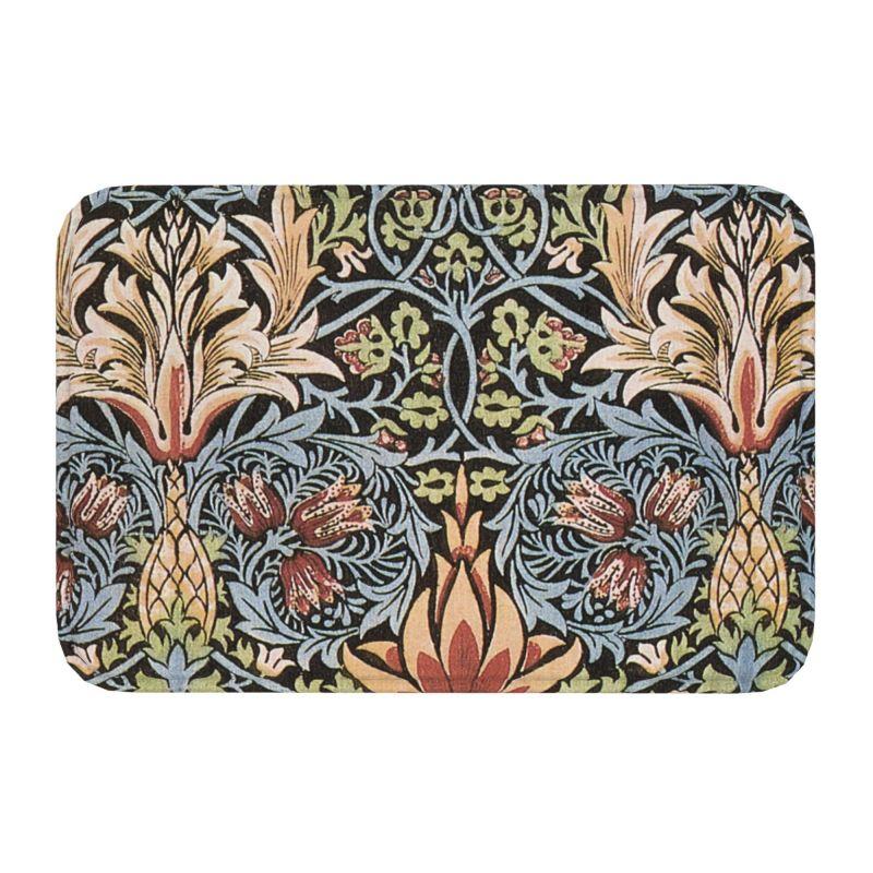 Пользовательский узор William Morris Compton Floral Art Nouveau коврик для двери ванной коврик для пола текстильный узор туалетный коврик коврик для ног