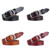 Buckle Alloy Elliptical Leather Women Belt For Fashion Casual Office Gift Use