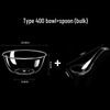 Disposable Plastic Crystal Bowls with Spoons - 100 Sets