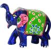 Elephant Sequence 7 Pieces Kanha Ji Pooja Room & Gifted Item For Home Decorative Showpiece - 10 Cm  (Paper Mache, Dark Blue)