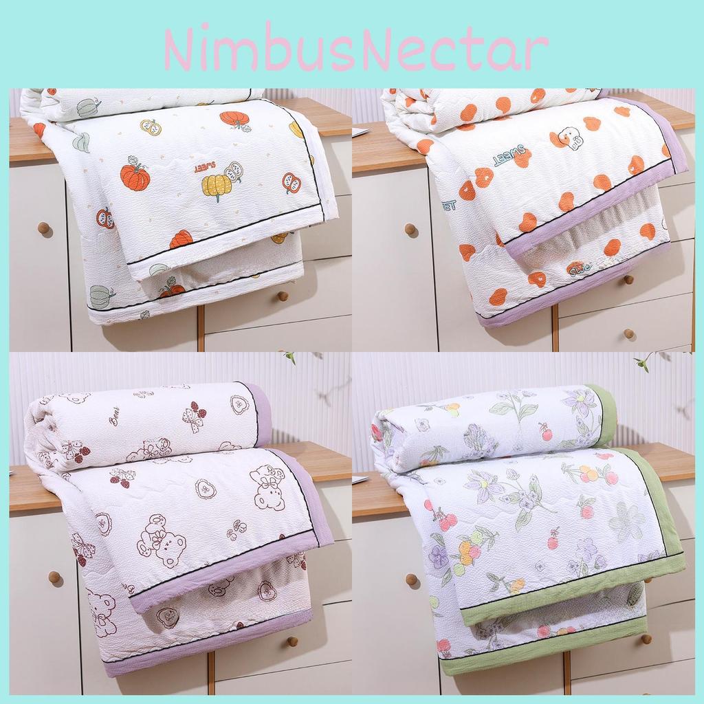 Летнее одеяло из пузырчатого хлопка с мягкой тканью, которую можно стирать в машине, для сна в студенческом общежитии