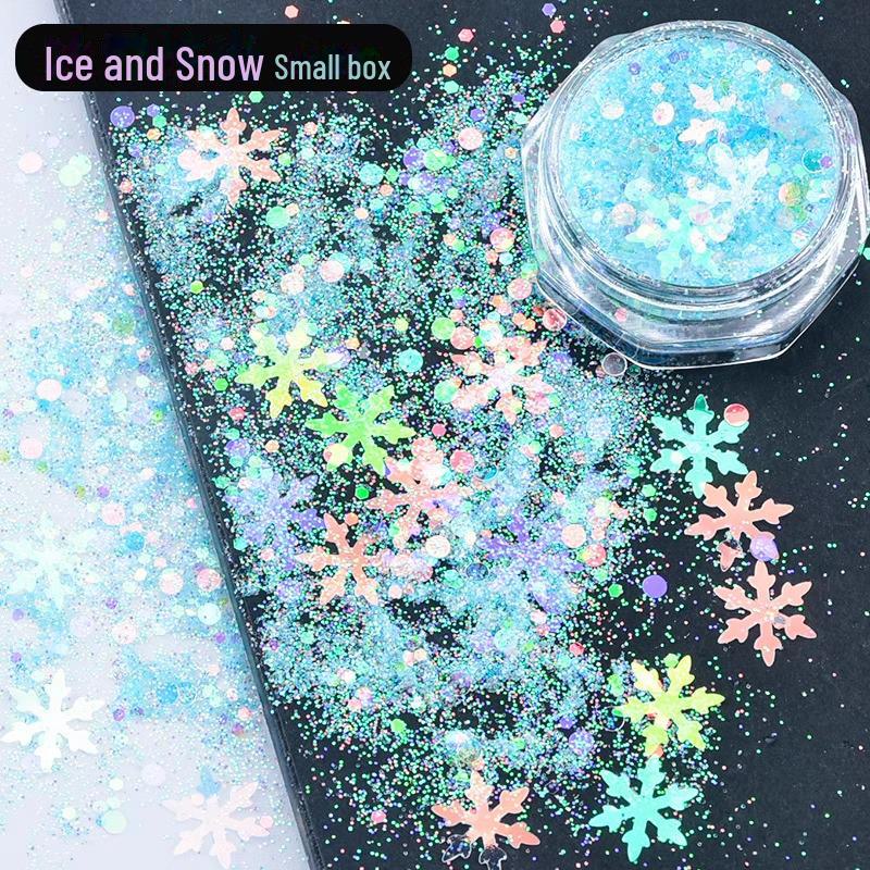 Dreamy Summer Glitter Mix: Hexagonal Sequins, Laser, and Fine Glitter In DIY Hemp Material.