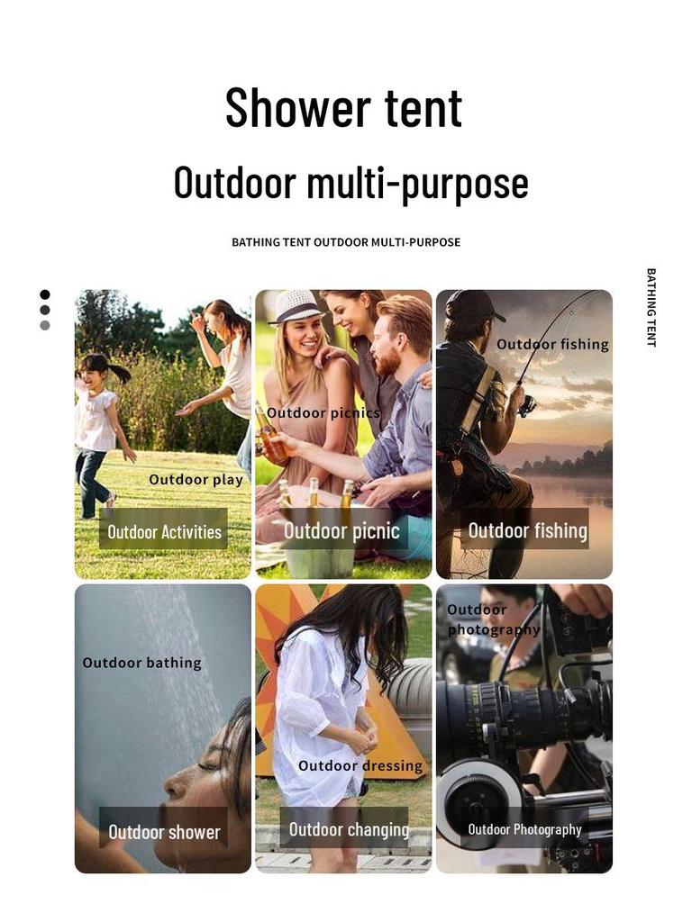 Водонепроницаемая уличная палатка-душ и раздевалка для кемпинга, пляжа, рыбалки, мобильного туалета и многого другого