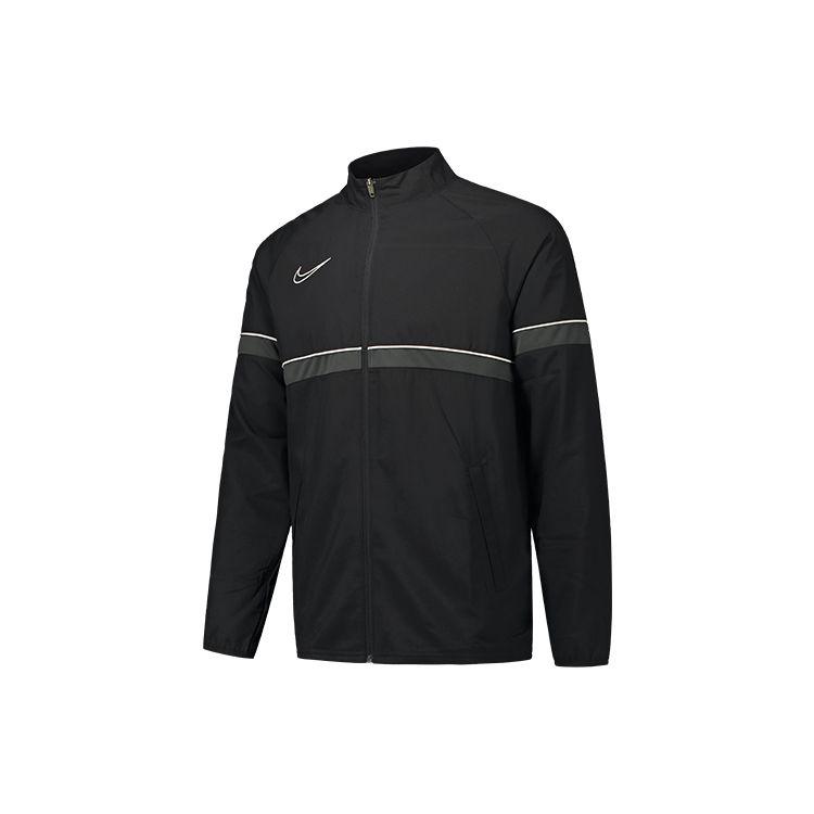 Nike Dri-FIT Academy Soccer Training ветровка с воротником с отверстиями, мужская верхняя одежда, черная CW6118-014