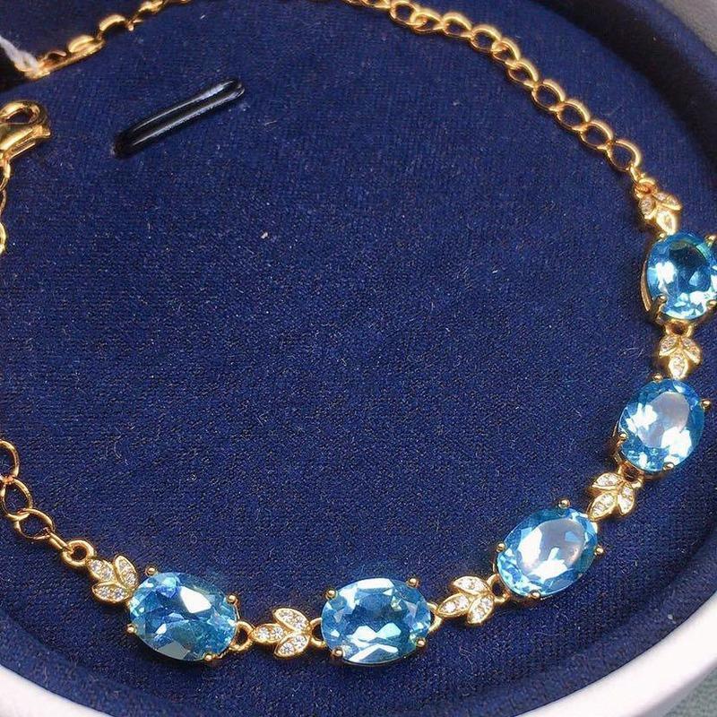 Sace Gems Браслет из медного сплава с синим цирконием – стильный и изысканный свадебный подарок для подруги