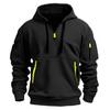 2024 New Multi Pocket Zipper Fleece Hooded Casual Shirt for Men and Women Plus Size Loose Pullover Fashion Sweatshirt Top