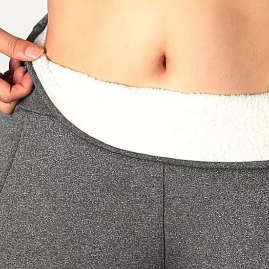 Женские леггинсы с карманами однотонные с высокой посадкой с плюшевой подкладкой утолщенные теплые брюки облегающие леггинсы для холодной погоды