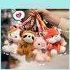 Cute Keychain Plush Pendant With Capybara Penguin Raccoon Panda Shaped Design