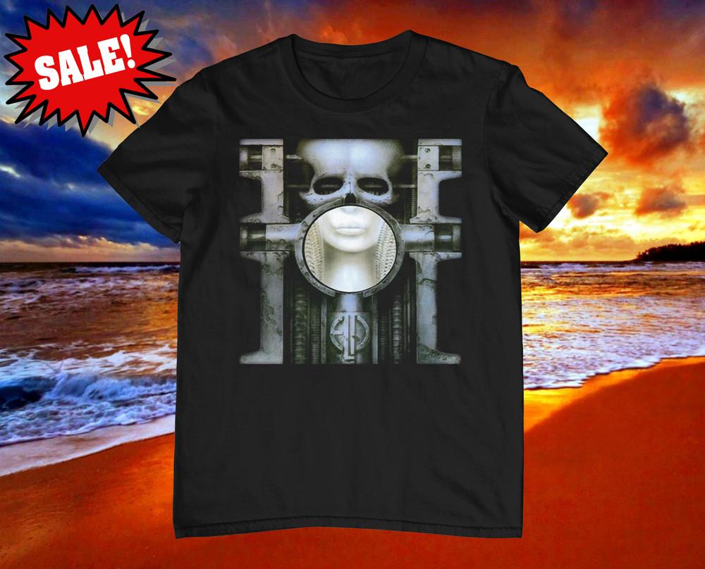 Emerson Lake Palmer Brain Salad Surgery Хлопковая Черная S-5XL Унисекс Рубашка DI095 Унисекс Футболка