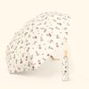 gold vintage cherry blossom double-layer 3-fold