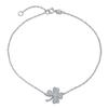Цирконий CZ Четырехлистный клевер Цветок трилистника Браслет на лодыжку Талисман на лодыжку Браслет из стерлингового серебра Регулируемый 10 "Schuberth Женщины. .925 9, дюймов"