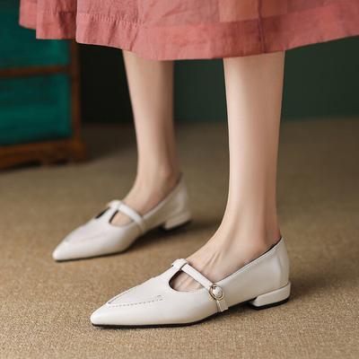 Новая женская модная одинарная обувь, закрывающая стопу, однотонная резиновая подошва, маленькие кожаные туфли, повседневная женская обувь большого размера, женская одинарная обувь для ношения в