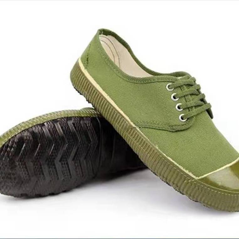 Туфли Jiefang парусиновые мужские и женские трудовые страховочные резиновые нескользящие строительные камуфляжные туфли с высоким и низким верхом траи