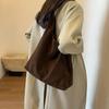 Monochromatic Suede Women's Bag Large Capacity Simple and Casual Vintage Shoulder Bag