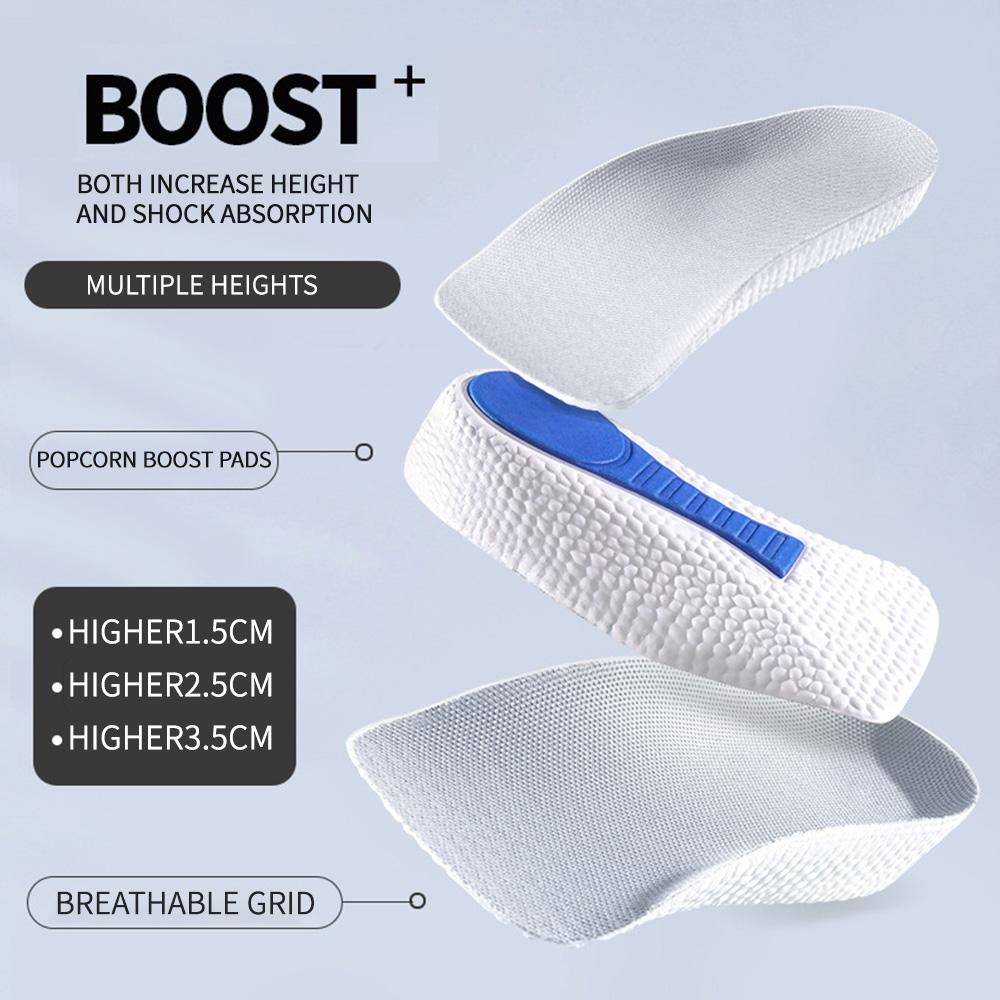 1Pair Sports Shock-absorbing Height-enhancing Insoles