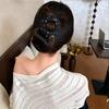 Зажим-коготок для волос с рисунком в горошек, плоский, для женщин, для спорта, для сна, нескользящий, мягкий, с подкладкой, аксессуар для волос